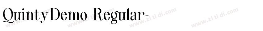 QuintyDemo Regular字体转换